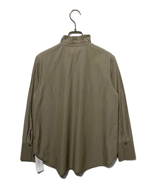 icB（アイシービー）icB (アイシービー) コットンナイロンタイプライターデザインカラーブラウス ベージュ サイズ:4の古着・服飾アイテム