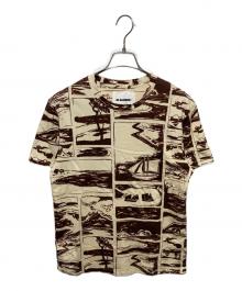 JIL SANDER+（ジルサンダープラス）の古着「総柄Tシャツ」｜ベージュ