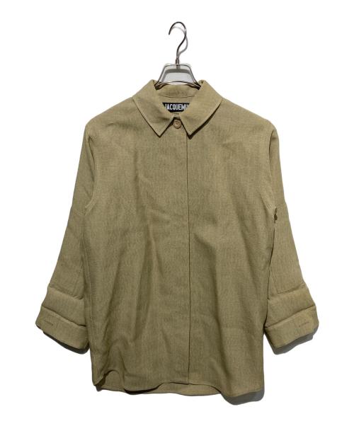jacquemus（ジャックムス）jacquemus (ジャックムス) オーバーサイズシャツジャケット ベージュ サイズ:32の古着・服飾アイテム
