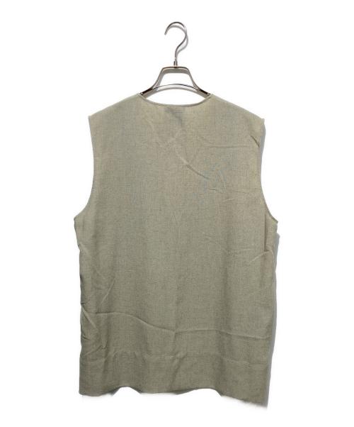 Conte（コンテ）conte (コンテ) ディープVネック ジレ ベージュ サイズ:　の古着・服飾アイテム