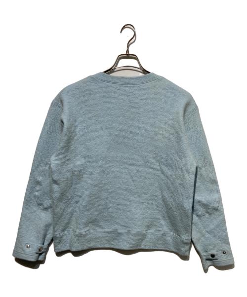 CABAN（キャバン）CABaN (キャバン) ウールコットンダブルフェイス クルーネックプルオーバー ブルー サイズ:Mの古着・服飾アイテム