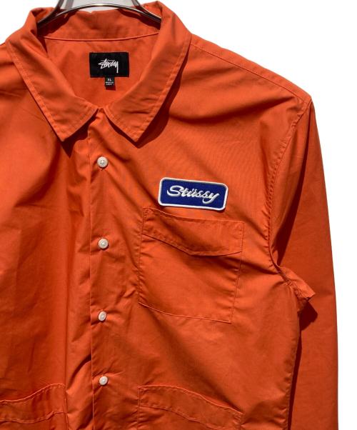 stussy（ステューシー）stussy (ステューシー) ロングスリーブシャツ オレンジ サイズ:XLの古着・服飾アイテム