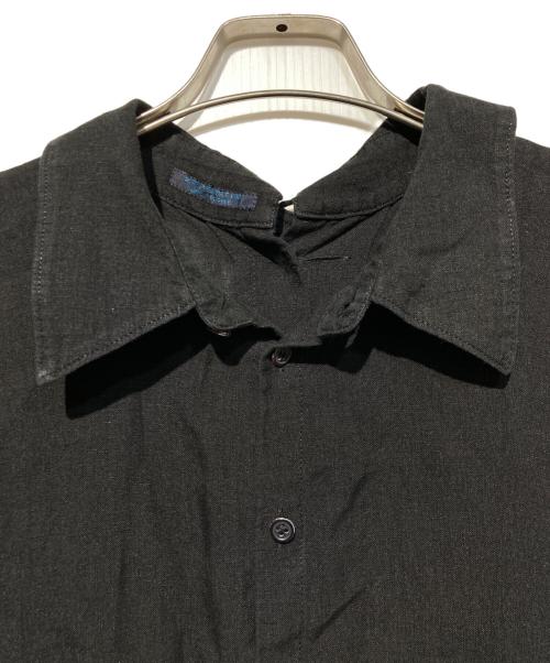 YOHJI YAMAMOTO（ヨウジヤマモト）YOHJI YAMAMOTO (ヨウジヤマモト) リネンロングシャツ ブラック サイズ:2の古着・服飾アイテム