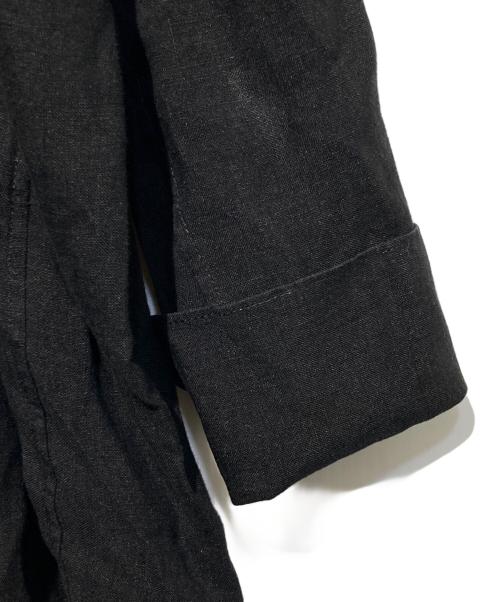 YOHJI YAMAMOTO（ヨウジヤマモト）YOHJI YAMAMOTO (ヨウジヤマモト) リネンロングシャツ ブラック サイズ:2の古着・服飾アイテム