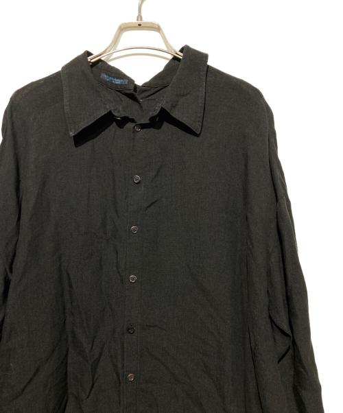 YOHJI YAMAMOTO（ヨウジヤマモト）YOHJI YAMAMOTO (ヨウジヤマモト) リネンロングシャツ ブラック サイズ:2の古着・服飾アイテム