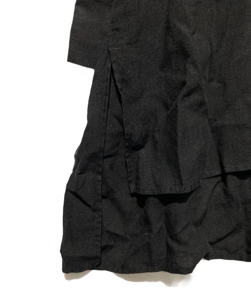 YOHJI YAMAMOTO（ヨウジヤマモト）YOHJI YAMAMOTO (ヨウジヤマモト) リネンロングシャツ ブラック サイズ:2の古着・服飾アイテム