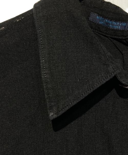 YOHJI YAMAMOTO（ヨウジヤマモト）YOHJI YAMAMOTO (ヨウジヤマモト) リネンロングシャツ ブラック サイズ:2の古着・服飾アイテム
