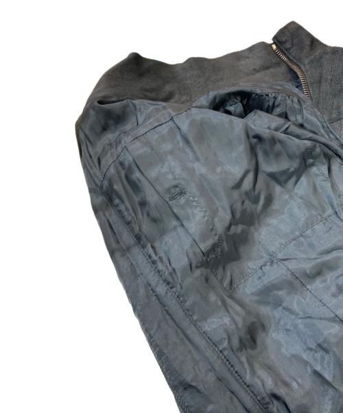 RICK OWENS（リックオウエンス）RICK OWENS (リックオウエンス) ラムレザー切替ブルゾン ブラック サイズ:40の古着・服飾アイテム