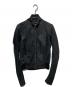 RICK OWENS（リックオウエンス）の古着「ラムレザー切替ブルゾン」｜ブラック