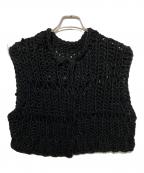 TODAYFULトゥデイフル）の古着「チャンキーハンドニットベスト」｜ブラック