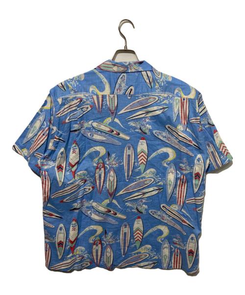 Sun Surf（サンサーフ）Sun Surf (サンサーフ) COTTON × LINEN OPEN SHIRT アロハシャツ ブルー サイズ:XLの古着・服飾アイテム