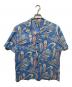 Sun Surf（サンサーフ）の古着「COTTON × LINEN OPEN SHIRT アロハシャツ」｜ブルー