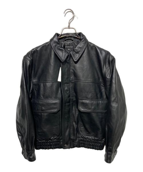 JACKROSE（ジャックローズ）JACKROSE (ジャックローズ) JE LAMB LEATHER A-2 JACKET ブラック サイズ:2の古着・服飾アイテム
