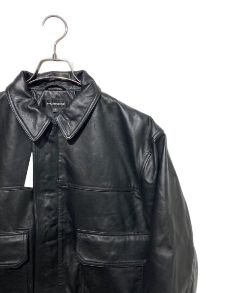 JACKROSE（ジャックローズ）JACKROSE (ジャックローズ) JE LAMB LEATHER A-2 JACKET ブラック サイズ:2の古着・服飾アイテム