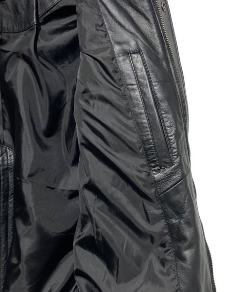 JACKROSE（ジャックローズ）JACKROSE (ジャックローズ) JE LAMB LEATHER A-2 JACKET ブラック サイズ:2の古着・服飾アイテム