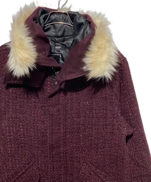glamb（グラム）glamb (グラム) High Neck Mods Coat ワインレッド サイズ:Lの古着・服飾アイテム