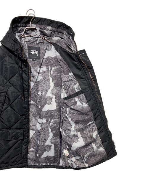 stussy（ステューシー）stussy (ステューシー) N-3Bタイプキルティングコート ブラック サイズ:Ｌの古着・服飾アイテム