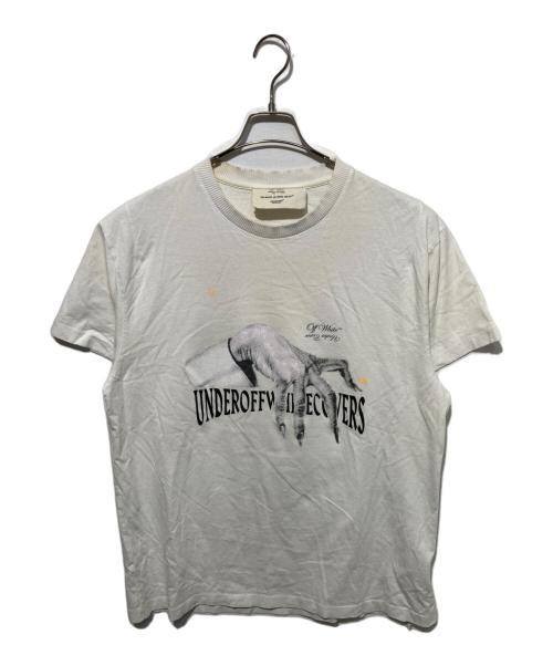 OFFWHITE（オフホワイト）OFFWHITE (オフホワイト) UNDERCOVER (アンダーカバー) バックハンドプリントTシャツ ホワイト サイズ:Mの古着・服飾アイテム