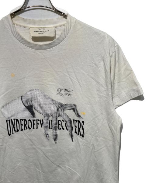 OFFWHITE（オフホワイト）OFFWHITE (オフホワイト) UNDERCOVER (アンダーカバー) バックハンドプリントTシャツ ホワイト サイズ:Mの古着・服飾アイテム