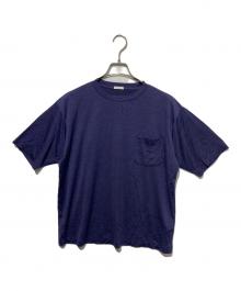 COMOLI（コモリ）の古着「ウール天竺 半袖クルーTシャツ」｜ネイビー