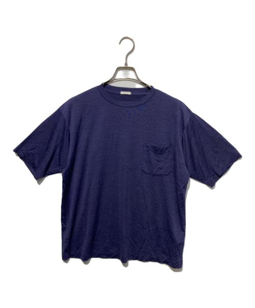 COMOLI（コモリ）COMOLI (コモリ) ウール天竺 半袖クルーTシャツ ネイビー サイズ:2の古着・服飾アイテム