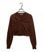 AURALEEオーラリー）の古着「スーパーハイゲージ コットンニットカーディガン」｜ブラウン