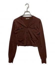 AURALEE（オーラリー）の古着「スーパーハイゲージ コットンニットカーディガン」｜ブラウン