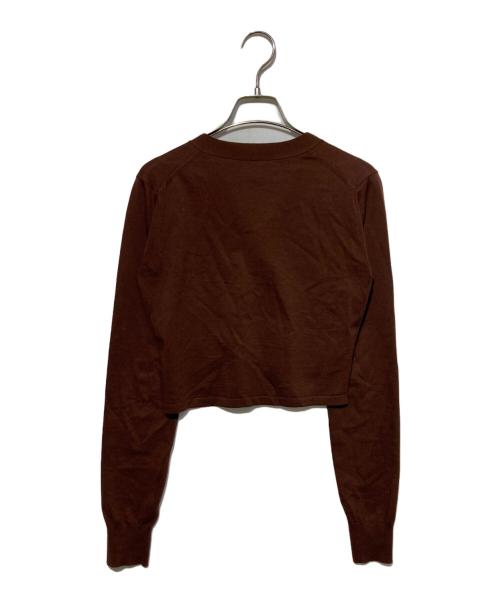 AURALEE（オーラリー）AURALEE (オーラリー) スーパーハイゲージ コットンニットカーディガン ブラウンの古着・服飾アイテム