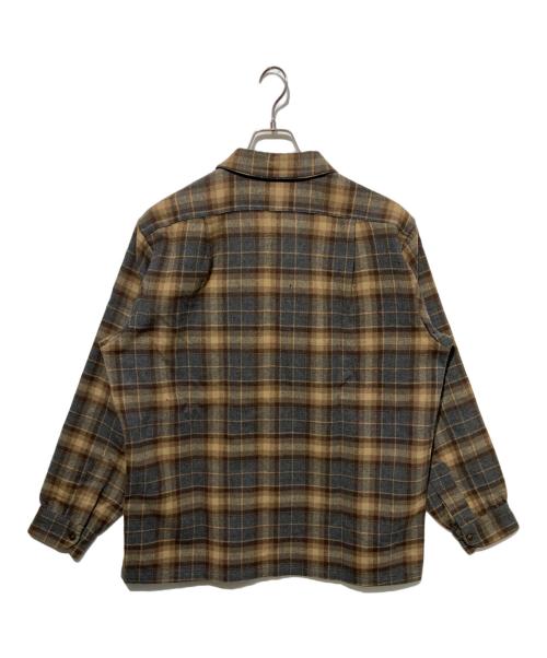 PENDLETON（ペンドルトン）PENDLETON (ペンドルトン) 70s ボードシャツ ブラウン×グレー サイズ:Lの古着・服飾アイテム