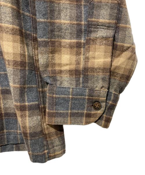 PENDLETON（ペンドルトン）PENDLETON (ペンドルトン) 70s ボードシャツ ブラウン×グレー サイズ:Lの古着・服飾アイテム