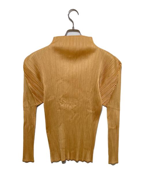 PLEATS PLEASE（プリーツプリーズ）PLEATS PLEASE (プリーツプリーズ) ハイネックプリーツカットソー オレンジ サイズ:3の古着・服飾アイテム