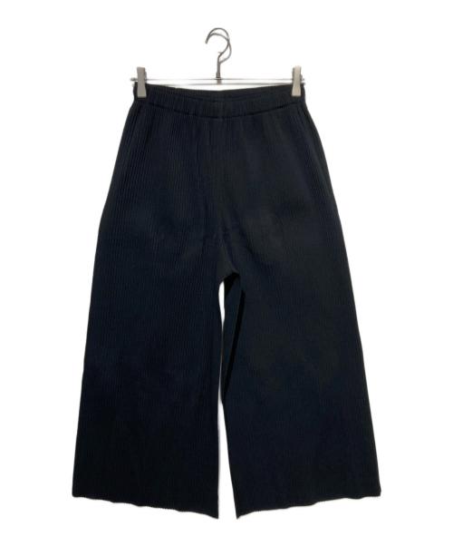 me ISSEY MIYAKE（ミーイッセイ ミヤケ）me ISSEY MIYAKE (ミーイッセイ ミヤケ) プリーツワイドパンツ ブラック サイズ:-の古着・服飾アイテム
