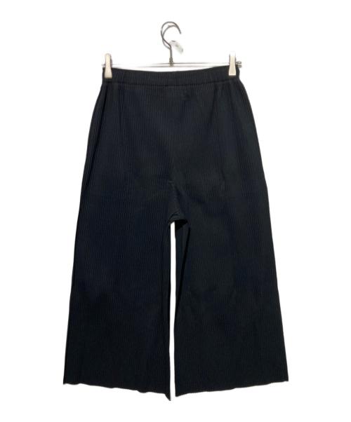 me ISSEY MIYAKE（ミーイッセイ ミヤケ）me ISSEY MIYAKE (ミーイッセイ ミヤケ) プリーツワイドパンツ ブラック サイズ:-の古着・服飾アイテム