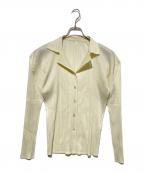 PLEATS PLEASEプリーツプリーズ）の古着「長袖プリーツシャツ」｜アイボリー