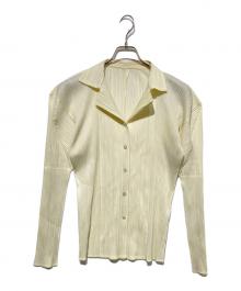 PLEATS PLEASE（プリーツプリーズ）の古着「長袖プリーツシャツ」｜アイボリー