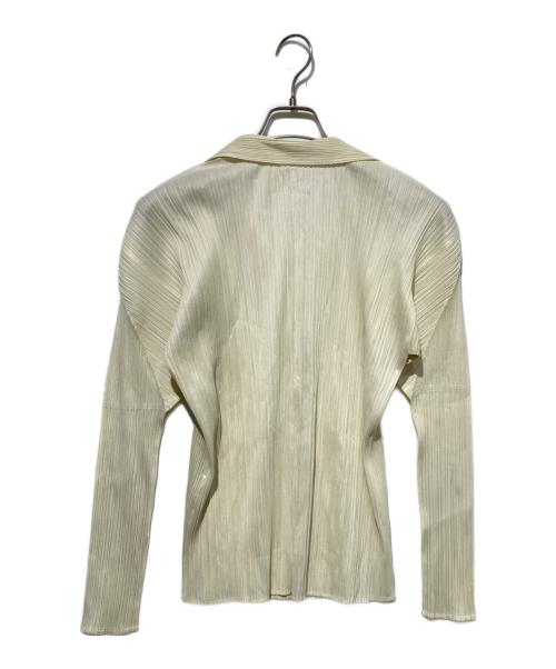 PLEATS PLEASE（プリーツプリーズ）PLEATS PLEASE (プリーツプリーズ) 長袖プリーツシャツ アイボリー サイズ:4の古着・服飾アイテム