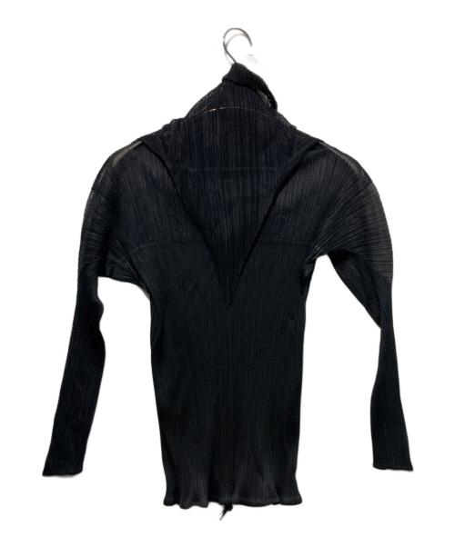 PLEATS PLEASE（プリーツプリーズ）PLEATS PLEASE (プリーツプリーズ) メッシュプリーツフーディ ブラック サイズ:3の古着・服飾アイテム