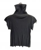 PLEATS PLEASEプリーツプリーズ）の古着「ハイネックプリーツカットソー」｜ブラック