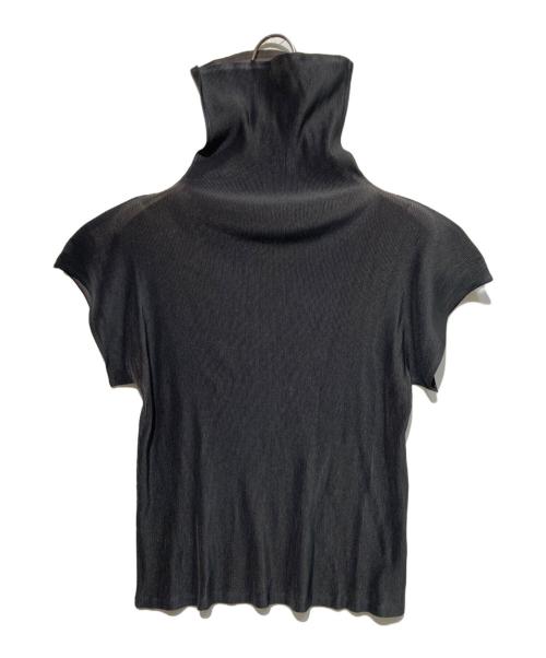 PLEATS PLEASE（プリーツプリーズ）PLEATS PLEASE (プリーツプリーズ) ハイネックプリーツカットソー ブラック サイズ:3の古着・服飾アイテム
