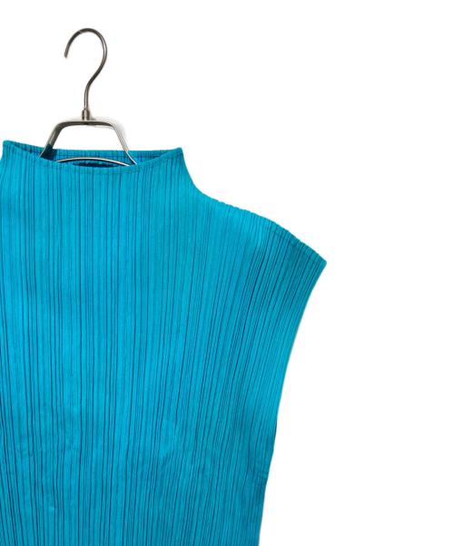 PLEATS PLEASE（プリーツプリーズ）PLEATS PLEASE (プリーツプリーズ) ドローコードノースリーブカットソー スカイブルー サイズ:3の古着・服飾アイテム