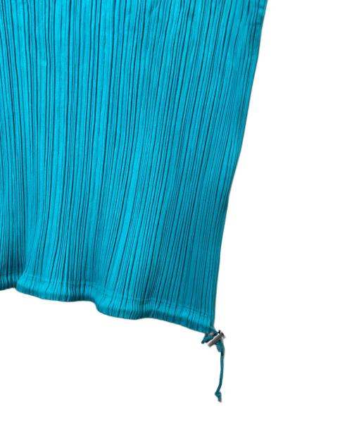 PLEATS PLEASE（プリーツプリーズ）PLEATS PLEASE (プリーツプリーズ) ドローコードノースリーブカットソー スカイブルー サイズ:3の古着・服飾アイテム