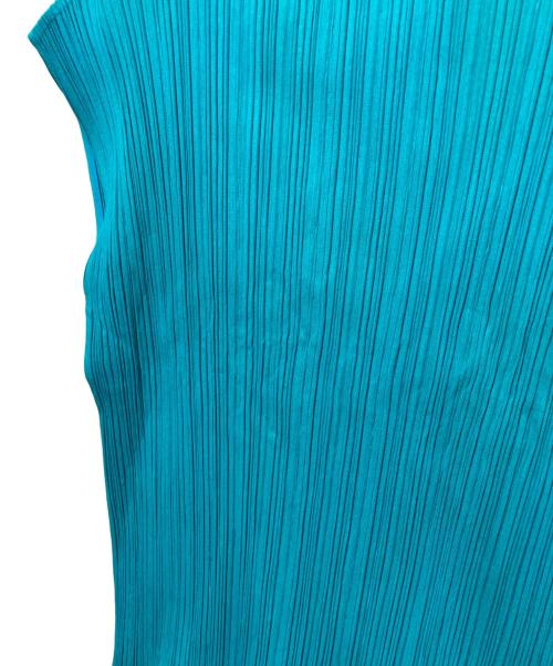 PLEATS PLEASE（プリーツプリーズ）PLEATS PLEASE (プリーツプリーズ) ドローコードノースリーブカットソー スカイブルー サイズ:3の古着・服飾アイテム