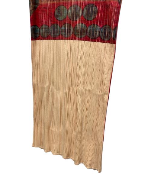 PLEATS PLEASE（プリーツプリーズ）PLEATS PLEASE (プリーツプリーズ) フローラルプリントプリーツドレス イエロー サイズ:4の古着・服飾アイテム