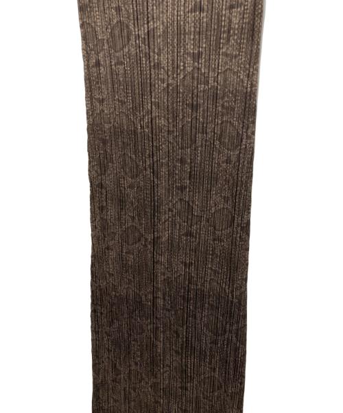 PLEATS PLEASE（プリーツプリーズ）PLEATS PLEASE (プリーツプリーズ) パイソン柄プリーツドレス ブラウン サイズ:4の古着・服飾アイテム