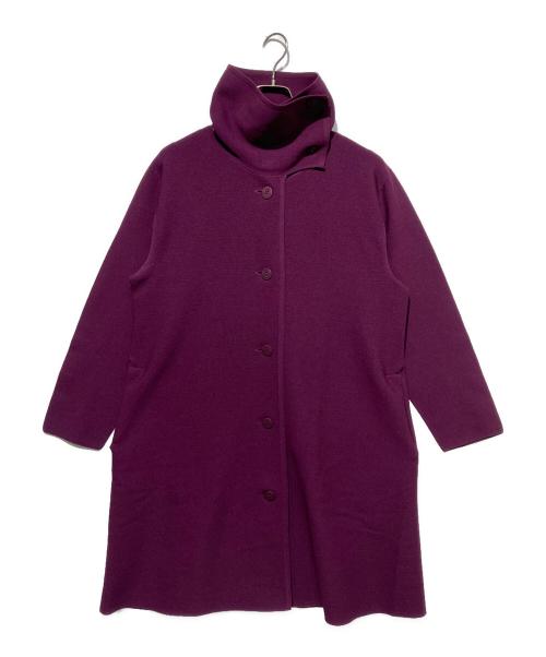 me ISSEY MIYAKE（ミーイッセイ ミヤケ）me ISSEY MIYAKE (ミーイッセイ ミヤケ) スタンドカラーコート パープル サイズ:- 未使用品の古着・服飾アイテム