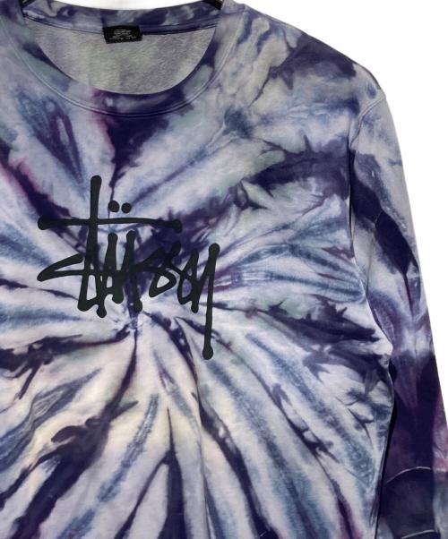 stussy（ステューシー）stussy (ステューシー) タイダイスウェット パープル サイズ:XLの古着・服飾アイテム