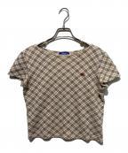 BURBERRY BLUE LABELバーバリー ブルー レーベル）の古着「チェックカットソー」｜ベージュ