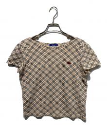 BURBERRY BLUE LABEL（バーバリー ブルー レーベル）の古着「チェックカットソー」｜ベージュ