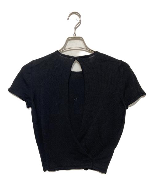GUCCI（グッチ）GUCCI (グッチ) カシミヤシルク半袖ニット ブラック サイズ:Ｍの古着・服飾アイテム