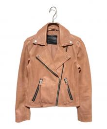 ALL SAINTS（オールセインツ）の古着「DALBY BIKER ライダースジャケット」｜ピンク